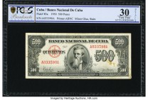 Cuba Banco Nacional de Cuba 500 Pesos 1950 Pick 83a PCGS Banknote Grading Very Fine 30 Details. Color fading, minor glue, stains.

HID09801242017