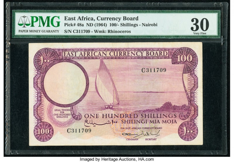 East Africa East African Currency Board 100 Shillings ND (1964) Pick 48a PMG Ver...