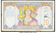 French Indochina Banque de l'Indo-Chine 20 Piastres ND (1928-31) Pick 50 Very Fine. Pinholes; small rust stains.

HID09801242017
