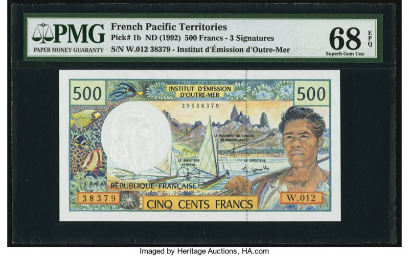 French Pacific Territories Institut d'Emission d'Outre-Mer 500 Francs ND (1992) ...