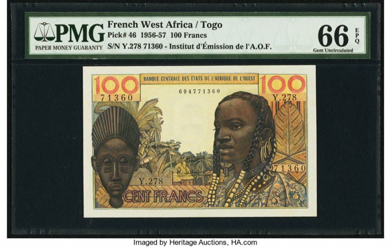 French West Africa Banque Centrale Des Etats De L'Afrique De L'ouest 100 Francs ...
