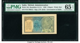 India Government of India 1 Rupee 1935 Pick 14b Jhun3.2.1A PMG Gem Uncirculated 65 EPQ. 

HID09801242017