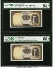 Iran Bank Melli 10 Rials ND (1944) Pick 40 Two Consecutive Examples PMG Gem Uncirculated 65 EPQ (2). 

HID09801242017
