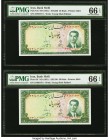 Iran Bank Melli 50 Rials ND (1951) / SH1330 Pick 56 Two Consecutive Examples PMG Gem Uncirculated 66 EPQ (2). 

HID09801242017