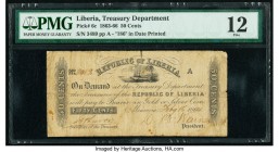 Liberia Treasury Department 50 Cents 1864 Pick 6c PMG Fine 12. 

HID09801242017