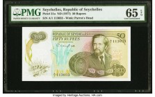 Seychelles Republic of Seychelles 50 Rupees ND (1977) Pick 21a PMG Gem Uncirculated 65 EPQ. 

HID09801242017