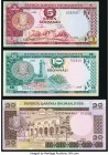 Somalia Bankiga Qaranka Soomaaliyeed 5; 10; 20 Shillings 1975 Pick 17a; 18; 19 Choice Crisp Uncirculated. 

HID09801242017