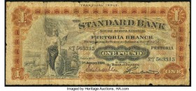 South Africa Standard Bank of South Africa Limited 1 Pound 1.1.1920 Pick S586a Transvaal Issue Fine. Internal tears.

HID09801242017