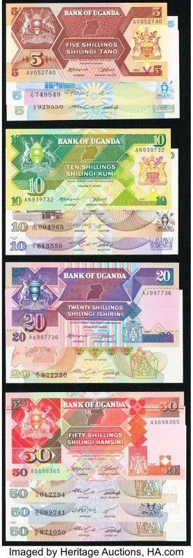 A Colorful Group of Modern Issues from Uganda. Choice About Uncirculated or Bett...