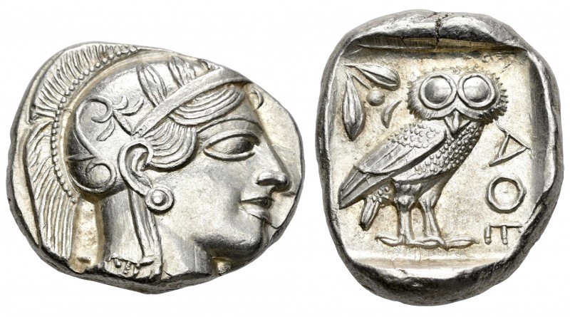 Attica. Tetradracma. 454-404 a.C. Athens. (Gc-2526). (Sng Cop-31). Anv.: Cabeza ...