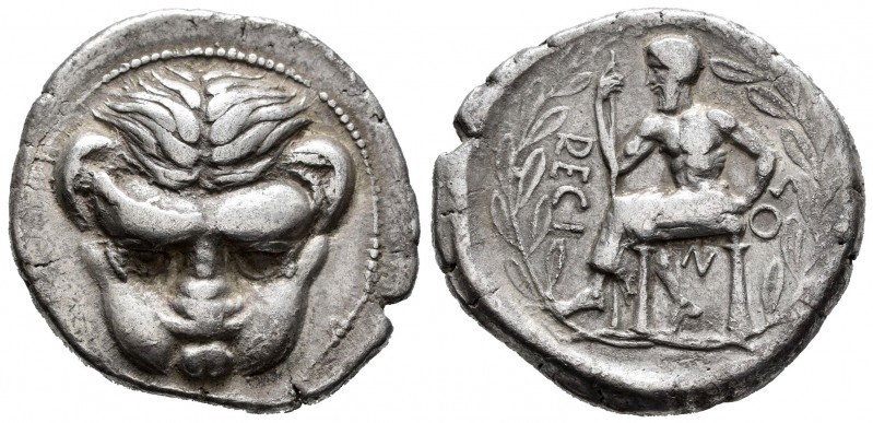 Brutium. Rhegion. Tetradracma. 445-435 a.C. (HN Italy 2483). (Herzfelder-31 (D19...