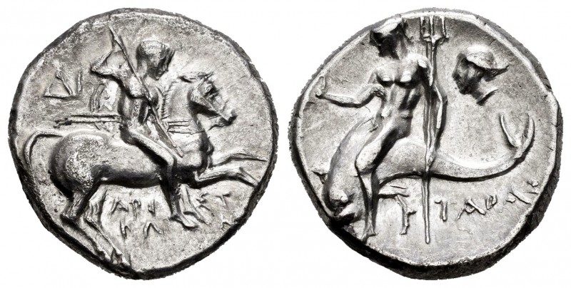 Calabria. Tarentum. Didracma o Nomos. 272-235 a.C. (Sng Ans-1202). (Vlasto-877)....