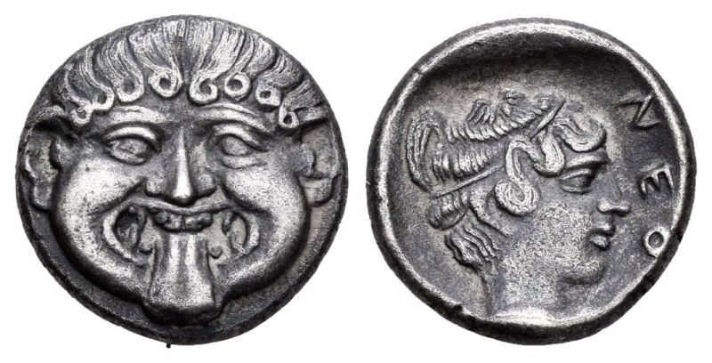 Kingdom of Macedon. Neapolis. Hemidracma. 420-350 a.C. (Sng Cop-229). Anv.: Cabe...