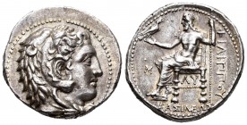 Kingdom of Macedon. Philip III. Tetradracma. 323-317 a.C. Babylon. (Price-P181). Anv.: Cabeza de Heracles a derecha cubierta con piel de león. Rev.: Z...