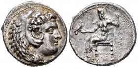 Kingdom of Macedon. Alexander III, "The Great". Tetradracma. 336-323 a.C. Incierta. (Price-844 variante). Anv.: Cabeza de Heracles a la derecha, tocad...