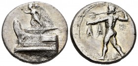 Kingdom of Macedon. Demetrios I Poliorketes. Tetradracma. 300-295 a.C. Salamis. (Newell-14). (Sng Oxford-32-43). Anv.: Victoria sobre proa de nave a i...