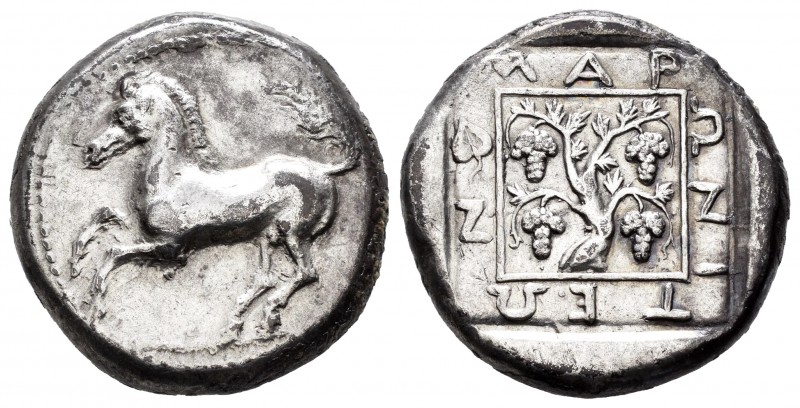 Thrace. Maroneia. Estátera. 411-397 a.C. (Gc-1631 similar). Anv.: Caballo saltan...
