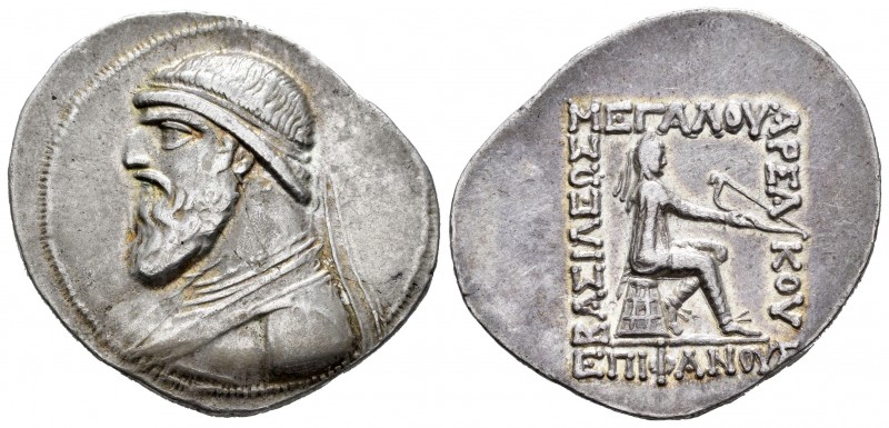 Kingdom of Parthia. Mithradates II. Tetradracma. 121-91 a.C. Seleucia. (Sellwood...