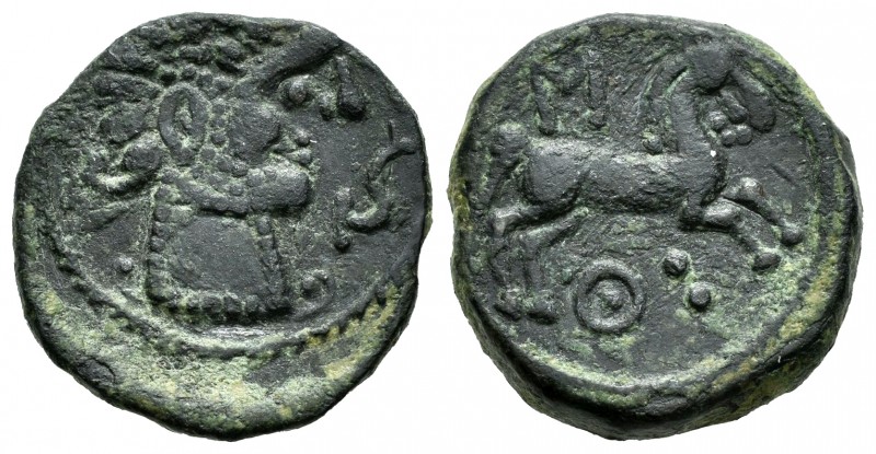 Kueliokos. Semis. 120-20 a.C. High zone of Ebro. (Abh-871). (Acip-1688). Anv.: C...