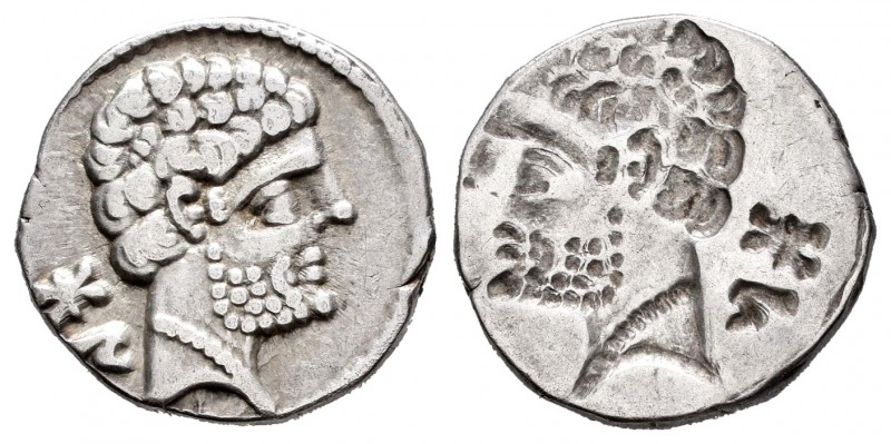 Bolskan. Denario incuso. 120-20 a.C. Huesca. (Abh-Tipo 1911). Ag. 3,57 g. Incuse...