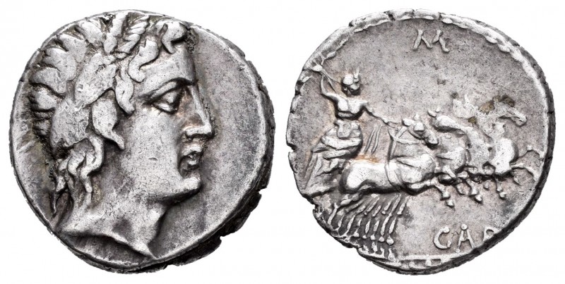 Gargilia. Denario. 86 a.C. Rome. (Ffc-737). (Craw-350/1a). (Cal-608). Anv.: Cabe...