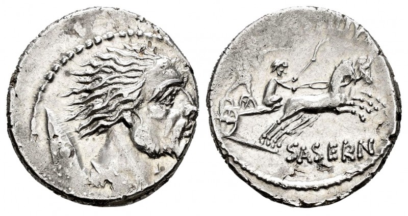 Hostilius. Denario. 48 a.C. Rome. (Ffc-754). (Craw-448/2a). (Cal-622). Anv.: Cab...
