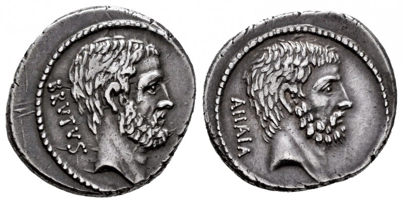 Junius. Q. Servilius Caepio Brutus. Denario. 54 a.C. Rome. (Ffc-792). (Craw-433/...