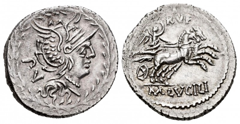 Lucilia. Denario. 101 a.C. Norte de Italia. (Ffc-821). (Craw-324/1). (Cal-909). ...