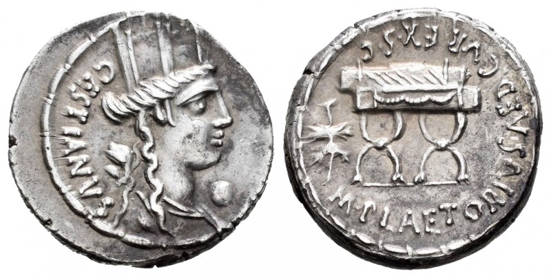 Plaetorius. Denario. 67 a.C. Rome. (Ffc-978). (Craw-409/2). (Cal-1110). Anv.: Ca...