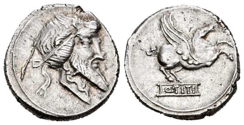 Titius. Denario. 90 a.C. Central Italy. (Ffc-1142). (Craw-341/1). (Cal-1301). An...
