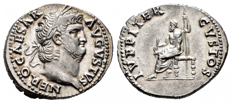 Nero. Denario. 64-65 a.C. Rome. (Spink-1943). (Ric-53). Anv.: NERO CAESAR AVGVST...