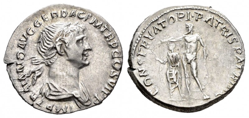 Trajan. Denario. 112-114 d.C. Rome. (Spink-no cita). (Ric-249). (Seaby-47). Anv....