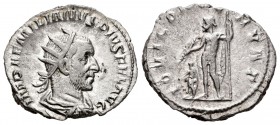 Aemilian. Antoniniano. 253 d.C. Rome. (Spink-9833). (Ric-4). (Seaby-16). Rev.: IOVI CONSERVAT. Júpiter de pie a izquierda con haz de rayo y cetro. Ag....