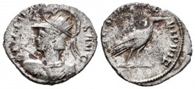 Gallienus. Antoniniano. 253-268 d.C. Mediolanum. (Ric-331). Rev.: LEG III ITAL VI P III F. Ibis a derecha. Ae. 3,05 g. Oxidations, otherwise full silv...