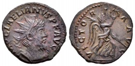 Laelianus. Antoniniano. 269 d.C. Moguntiacum. (Spink-11111). (Ric-9). Anv.: IMP C LAELIANVS PF AVG. Busto radiado a derecha. Rev.: VICTORIA AVG. Victo...