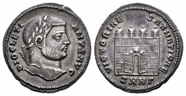 Diocletian. Argenteo. 284-305 d.C. Nicomedia. (Spink-12616). (Ric-19a). Anv.: DIOCLETIANVS AVG. Busto laureado a derecha. Rev.: VICTORIAE SARMATICAE. ...