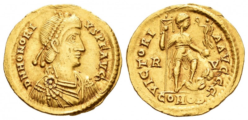 Honorius. Sólido. 405-406 d.C. Ravenna. (Spink-20919). (Ric-1287). Rev.: VICTORI...