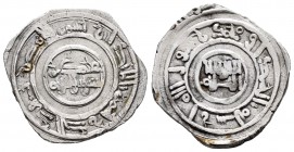 Kingdom of Taifas. Anónimas de los banu Somadith. Dirhem. 433-443 H. Al Andalus. (Vives-1041). Ag. 4,04 g. Without mint mark. Scarce. XF. Est...300,00...