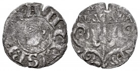 Kingdom of Navarre. Sancho IV (1054-1076). Dinero. Navarre. (Cru-193). Anv.: :SANCIVS REX. Busto a izquierda. Rev.: NAVARA. Estrellas de seis puntas. ...