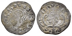Kingdom of Navarre. Sancho VI (1150-1194). Dinero. Navarre. (Cru-222 variante). Ve. 1,46 g. NAVARA legend. Five pointed stars variety. Very round head...
