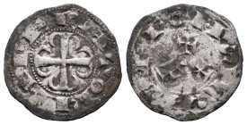 Kingdom of Castille and Leon. Alfonso VII (1126-1157). Dinero. ¿Toledo?. (Bautista-212 variante). (Abm-115 variante). Anv.: IMPERATOR. Cruz patada con...