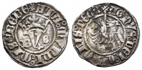Kingdom of Castille and Leon. Juan I (1379-1390). Blanca. Burgos. (Bautista-723). 1,51 g. “B” and “S” mint mark variety due to a big size. Choice VF. ...