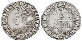 Kingdom of Castille and Leon. Enrique IV (1454-1474). 1 real. Burgos. (Bautista-885.2). Anv.: +ENRICVS:DEI GRA:REX:CASTEL. Rev.: +ENRICVS:REX:CASTGELL...