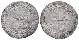 Kingdom of Castille and Leon. Enrique IV (1454-1474). 1 real. Segovia. (Bautista-905.1). Ag. 2,87 g. “Bowl” mint mark on reverse. VF. Est...250,00....