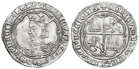 Kingdom of Castille and Leon. Enrique IV (1454-1474). 1 real. Sevilla. (Bautista-894.1 variante). Anv.: +ENRICVS QVARTVS DEI GRACIA REX. Rev.: +ENRICV...