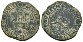Catholic Kings (1474-1504). 2 maravedís. Cuenca. (Cal 2008-no cita). (Rs-429). Ae. 4,94 g. “Cow’s head” mint mark. Round struck and full legends. Rare...
