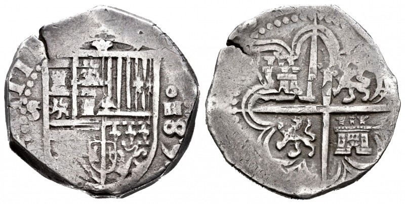 Philip II (1556-1598). 4 reales. 1589. Sevilla. (Cal 2008-395 mismo ejemplar (an...