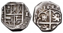Philip III (1598-1621). 1 real. 1608. Toledo. C. (Cal 2008-no cita). (Cal 2019-no cita). (Cy). Ag. 3,33 g. All visible data. Unlisted by Calico´s 2008...