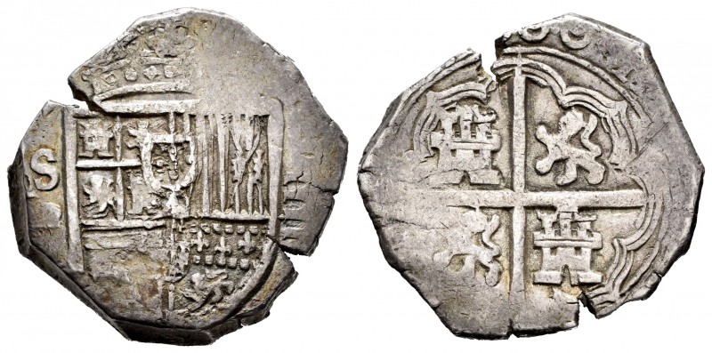 Philip III (1598-1621). 4 reales. 1600. Sevilla. B. (Cal 2008-no cita). Ag. 13,6...