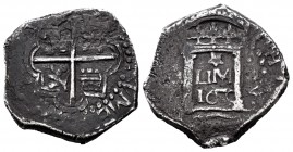 Philip IV (1621-1665). 2 reales. 1659. Lima. V. (Cal 2008-841). Ag. 6,18 g. In 1660 the coinage of this type of pieces was suspended, which had alread...